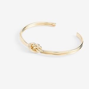 Express Knot Gold Cuff Bracelet
